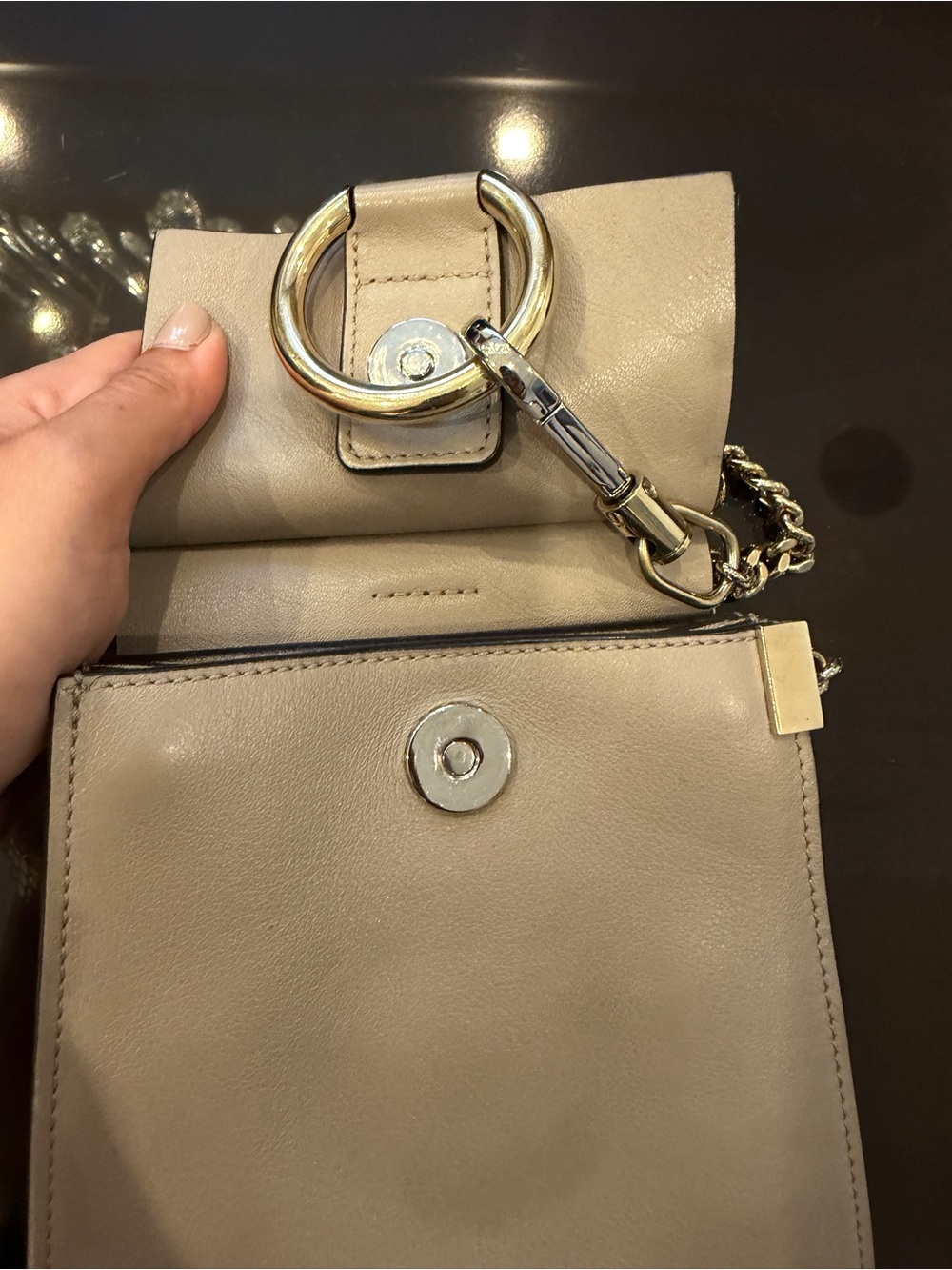 Beige Chloe Mini Leather & Suede crossbody bag - Picture 4 of 4